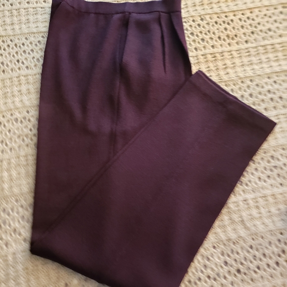 St. John Pants - ST JOHN BY MARIE GRAY EGGPLANT SANTANA KNITS SLACK